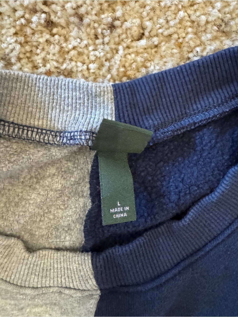 wild fable Gray and Navy Split Graphic Sweatshirt - Picture 2 of 3